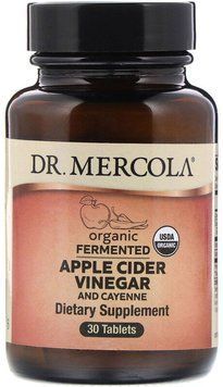 Dr. Mercola Organic Fermented Apple Cider Vinegar and Cayenne, 30 Tablets (MCL-03234) 654633 фото