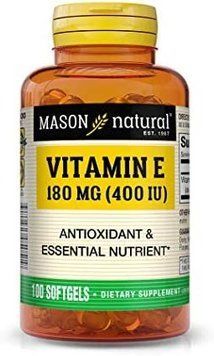 Mason Natural Vitamin E 400 UI Витамин Е 100 мягких капсул 937177 фото