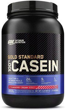 Протеин Optimum Nutrition 100% Casein Gold Standard 909 g / 27 servings / Strawberry 386284 фото