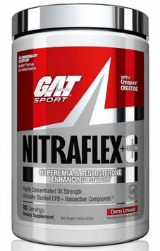 Предтренировочний комплекс GAT Nitraflex + Creatine 420 g / 30 servings / Cherry Lemonade 816875 фото