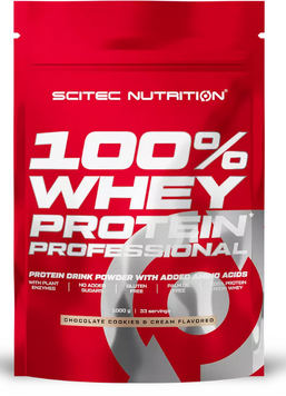 Протеїн Scitec Nutrition Whey Protein Professional 1000 g / 33 servings / chocolate cookie cream 1016673 фото