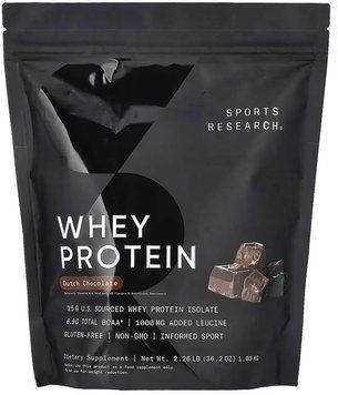 Протеїн Sport Research Whey Protein Isolate - 1030g Chocolate 1457488 фото