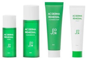 J:ON AC Derma Remedial Mini Set Набор для лица (гидрофильное масло, 55 мл + пенка, 30 мл + тонер, 30 мл + крем, 10 мл) 1335364 фото