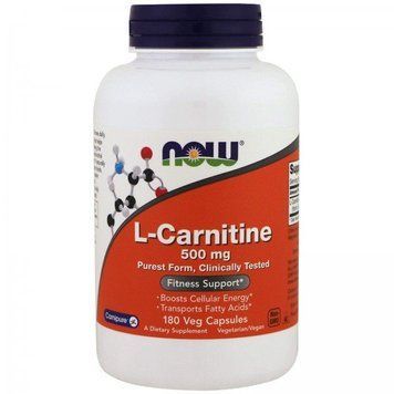 Now Foods L-Carnitine 500 mg Л-Карнитин 180 веганських капсул 775459 фото