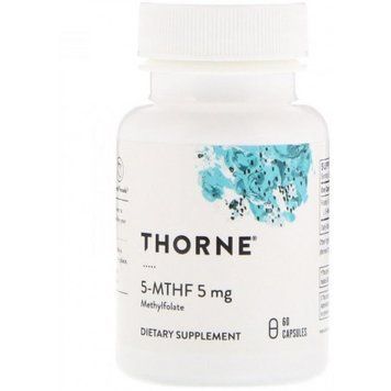 Thorne Research 5-MTHF 5 mg 60 Caps Метілфолат 531393 фото
