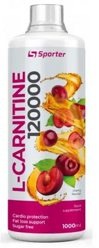 Жироспалювач Sporter L-Carnitine 120000 1000 ml /40 servings/ Cherry 937632 фото