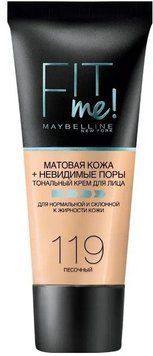 Maybelline New York Fit ME! №119 sand Тональный крем матовый 30ml 1192479 фото