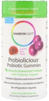 Rainbow Light Probiolicious probiotic gummies Пробіотики зі смаком ягід 50 жувальних цукерок 897059 фото