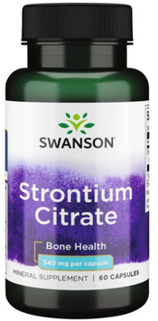 Swanson Stronium Citrate 340 mg Цитрат стронция 60 капсул 1034692 фото