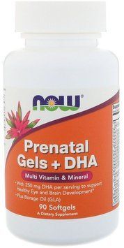 Now Foods Prenatal Gels + DHA, 90 Softgels (NOW-03809) 641234 фото