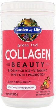 Garden of Life Grass Fed Collagen Beauty, Cranberry Pomegranate, 9.52 oz (270 g) (GOL-12455) 681325 фото
