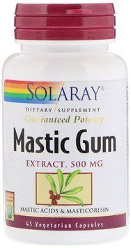 Solaray Mastic Gum 500 mg Екстракт мастиковою смоли 45 вегетаріанських капсул 793785 фото