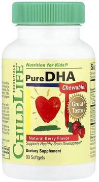 ChildLife Essentials Pure DHA Chewable - 90 Softgels Natural Berry 1459661 фото