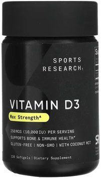 Sport Research Vitamin D3 10000IU - 120 softgels 1457492 фото
