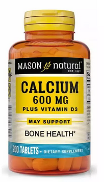 Mason Natural Calcium 600 mg Plus Vitamin D3 Кальций 600 мг + витамин D3 200 таблеток 1118703 фото