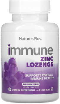 Natures Plus Zinc Цинк иммунная формула 60 жевательных таблеток 1157548 фото