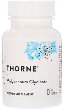 Thorne Research Molybdenum Glycinate 60 Caps Молибден 532302 фото