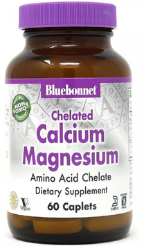 Bluebonnet Nutrition Chelated Calcium Magnesium Хелатный Кальций и Магний 60 таблеток 1052372 фото