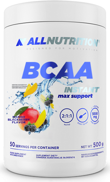 Амінокислота для спорту All Nutrition BCAA Max Support Instant 500 g /50 servings/ Mango Blackberry 580260 фото