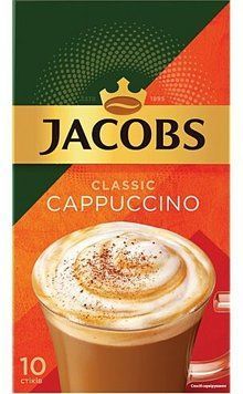 Напиток кофейный растворимый Jacobs Cappuccino Classic 3в1 10х18.7 г (8714599106358) 1354860 фото