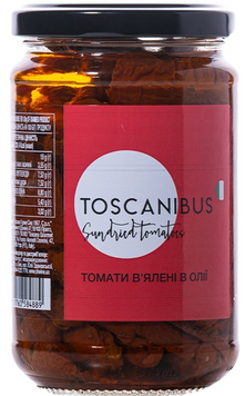 Томаты Toscanibus вяленые в масле 280 г (8007760584889) 1280913 фото