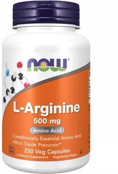 Now Foods L-Arginine 500mg - 250 Veg Capsules 1454364 фото