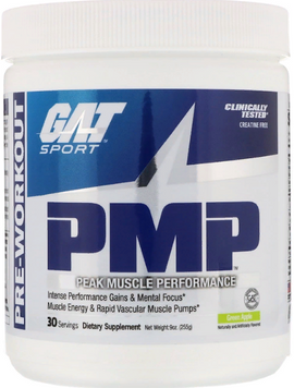 Предтренировочний комплекс GAT PMP 255 g / 30 servings / Green Apple 816876 фото