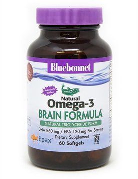 Bluebonnet Nutrition Omega-3 Brain Formula, 60 Softgels (BLB0944) 659778 фото