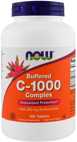 NOW Foods Vitamin C-1000 Complex Buffered Tablets 180 tabs 416724 фото