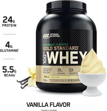 Протеин Optimum Nutrition 100% Naturally Flavored Whey Gold Standard 2170 g / 68 servings / Vanilla 386286 фото