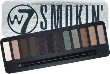 W7 Smokin' Eye Color Palette smoky gray and brown Тени для век палетка 12 цветов 15.6 g 867078 фото