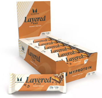 Протеиновые батончики MyProtein Layered Bar 12x60g Chocolate Peanut Pretzel 1415939 фото