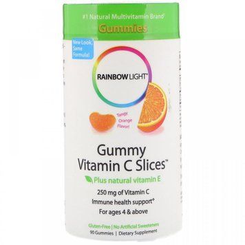 Rainbow Light Gummy Vitamin C Slices 90 Gummies Витамин C жевательный 535487 фото