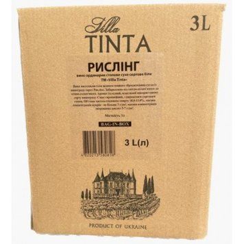 Вино Villa Tinta рислінг сухе біле 10-12% 3л (AS8000020501752) 1219239 фото