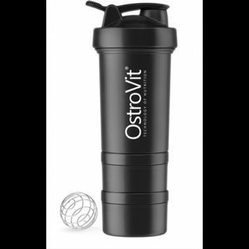 Шейкер OstroVit Shaker Premium with 2 pill boxes and mixing ball 450 ml black 1022451 фото