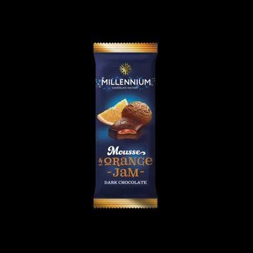 Шоколад Millennium Mousse черный с муссовой и апельсиновой начинкой 135 г (4820075507725) 1175500 фото