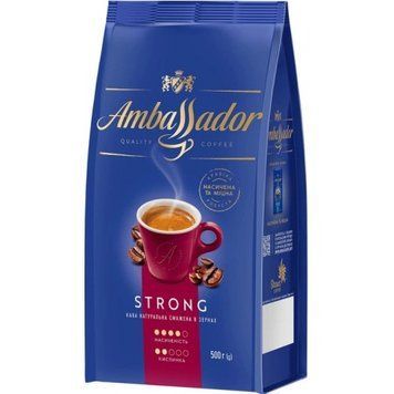 Кава в зернах Ambassador Strong 500 г (8720254065144) 1307635 фото