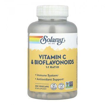 Solaray Vitamin C & Bioflavonoids 1:1 500mg - 250 vcaps (До 09.26) 1472039 фото