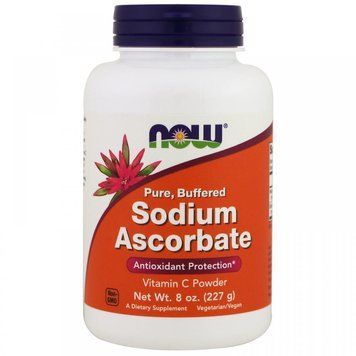 NOW Foods SODIUM ASCORBATE 8 OZ Аскорбат натрію 523296 фото