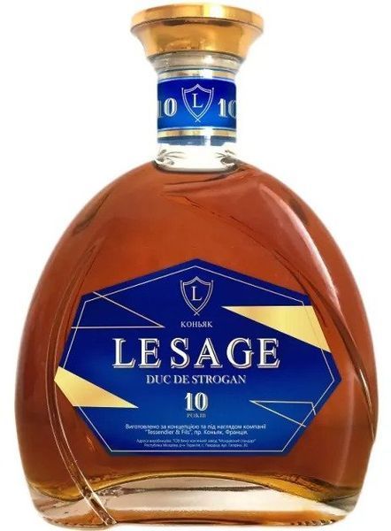 Бренди Le Sage Duc de Strogan 10 Y.O. 0.5 л (Ле Саж Дюк де Строган 10 лет) 1147106 фото
