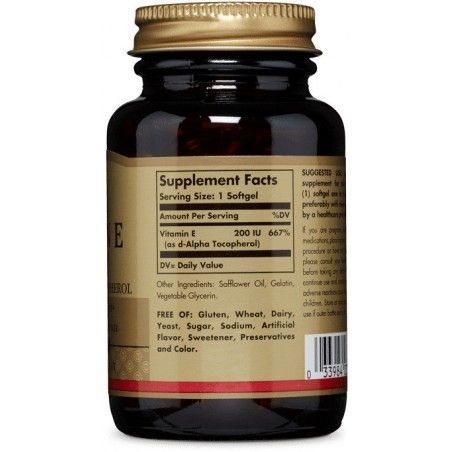 Solgar Vitamin E 200 IU Mixed Tocopherols Softgel 100 caps 466166 фото