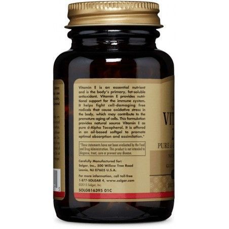 Solgar Vitamin E 200 IU Mixed Tocopherols Softgel 100 caps 466166 фото