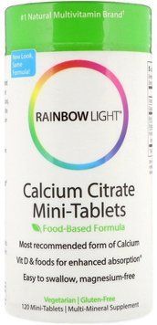Rainbow Light Calcium Citrate Цитрат кальция 120 мини-таблетки 897060 фото