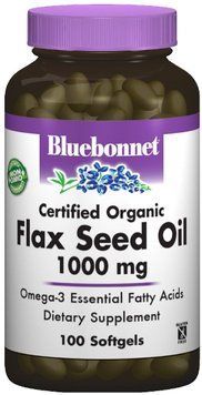 Bluebonnet Nutrition Flax Seed Oil, 1000 mg, 100 Softgels (BLB0922) 659779 фото