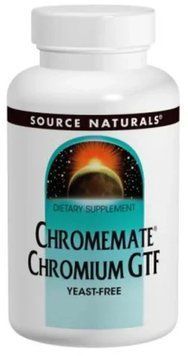 Source Naturals ChromeMate Chromium GTF 200mcg Yeast Free - 120 Tablets 1452277 фото