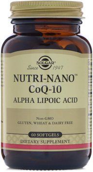 Solgar Nutri-Nano CoQ-10 Alpha Lipoic Acid 60 caps Солгар Нутрікоензім Q-10 з альфа-ліпоєвої кислотою 463551 фото