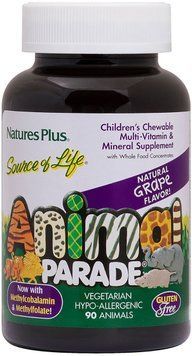 Natures Plus, Animal Parade, Grape Flavor, 90 chewable tablets (NTP29984) 631601 фото