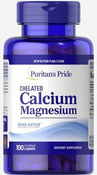 Puritan's Pride Calcium Magnesium Chelated 100 caps 429556 фото