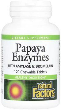Natural Factors Papaya Enzymes - 120 Chewable tablets 1455932 фото