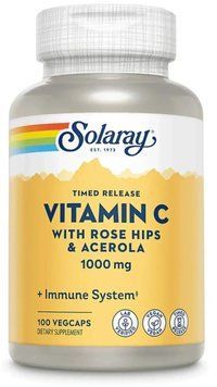 Solaray Vitamin C with Rose Hips & Acerola 1000mg - 100 Veg Capsules 1452626 фото